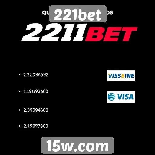 Métodos de pagamento aceitos pela 221bet